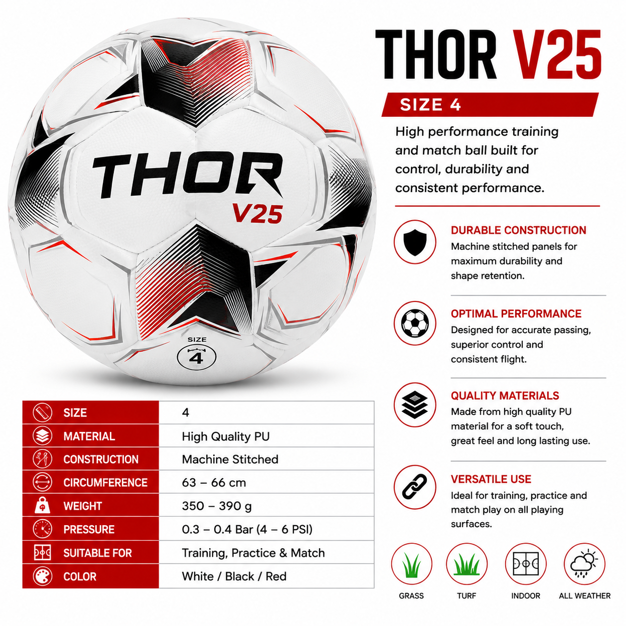 SELECT THOR V25 Soccer Ball